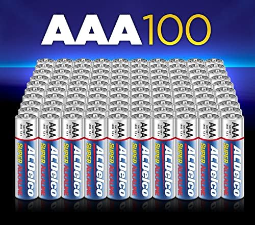ACDelco 100-Брои ААА Батерии, Максимална Моќност Супер Алкална Батерија &засилувач; ACDelco 60-Брои Bat Батерии, Максимална Моќност