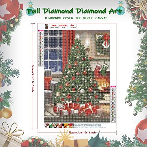 Antor DIY 5D Diamond Painting Number Buter Brign, Diamond Art Christmas Crystal Crysle Cross Cross Stitch Art занаетчиски налепници Декоративни wallидни декор 12x16 инчи