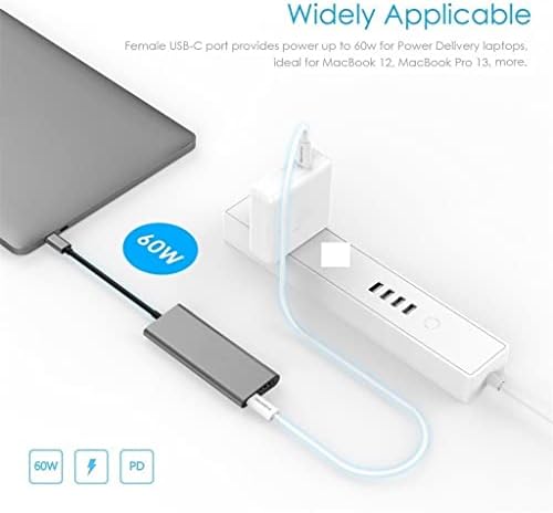 ZSEDP USB C Hub Type C адаптер 4K 60Hz PD USB 3.0 тип Ц Адаптер за полнење за адаптер за тип-C за проток