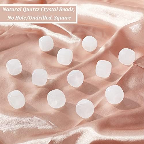 Olycraft 12 парчиња природни коцка кристали камења чисти кварцни коцки мониста без дупка природни квадратни камења кварц кристални