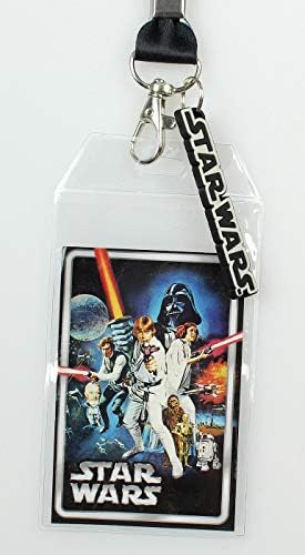 Id Star Wars Id Lanyard со јасен држач за значка и лого на гума