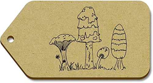10 х Големи Диви Печурки Дрвени Ознаки За Подароци
