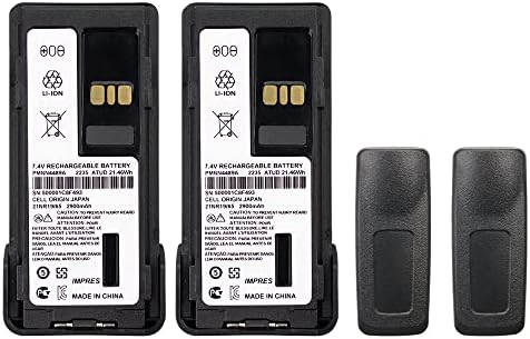 Vineyuan 2 пакет 2900mah PMNN4489A Импресира батерија за Motorola GP328D+ GP338D+ P8668I APX900 DGP5050E DGP555550E DGP8050E DGP8550E DP4801E