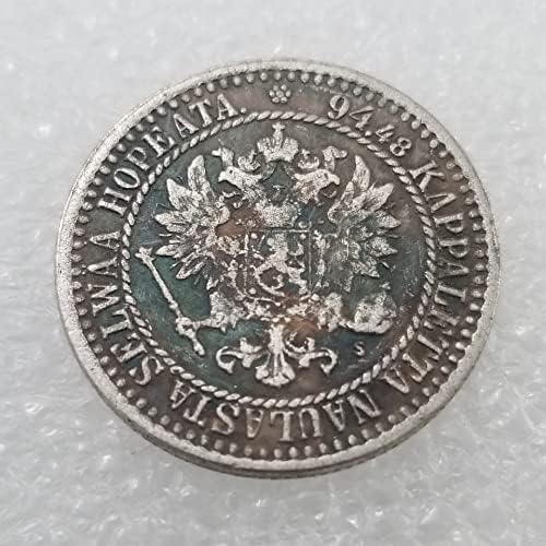 Антички Занает Финска 1 маркаа 1865-Копија фински Сребрен Долар Монета