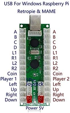 SJ@JX Аркада 2 ПЛЕЕР USB Енкодер Аркада Нула Одложување Енкодер Одбор 2 Плеер КОМПЈУТЕР Маме Ретропи