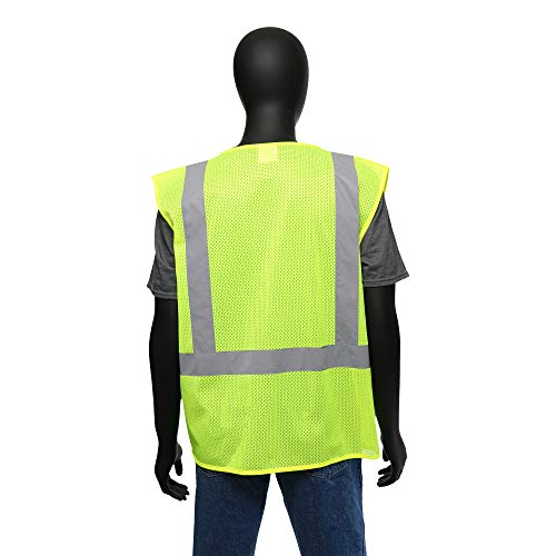 Вест Честер 47205 HI-VIZ Економија Безбедност елек, XXX-LARGE, полиестерска мрежа, затворање на кука и јамка, надворешни и внатрешни