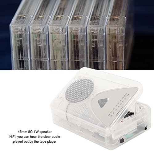 Преносен плеер за рекордер на касети за Walkman, FM Am Radio Taper Player со 3,5 mm приклучок, звучник, касета до MP3 конвертор, батерија USB напојуван, плеер за касети за касети за дневн