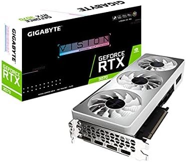 Gigabyte Geforce RTX 3070 Vision OC 8G графичка картичка, 3x вентилатори на ветерници, LHR, 8GB 256-битен GDDR6, GV-N3070Vision OC-8GD Rev2.0 Видео картичка