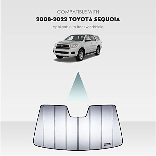 Сончевата сенка на шофершајбната Pigenius за 2008-2022 Toyota Sequoia - крајна сончева сончева храна