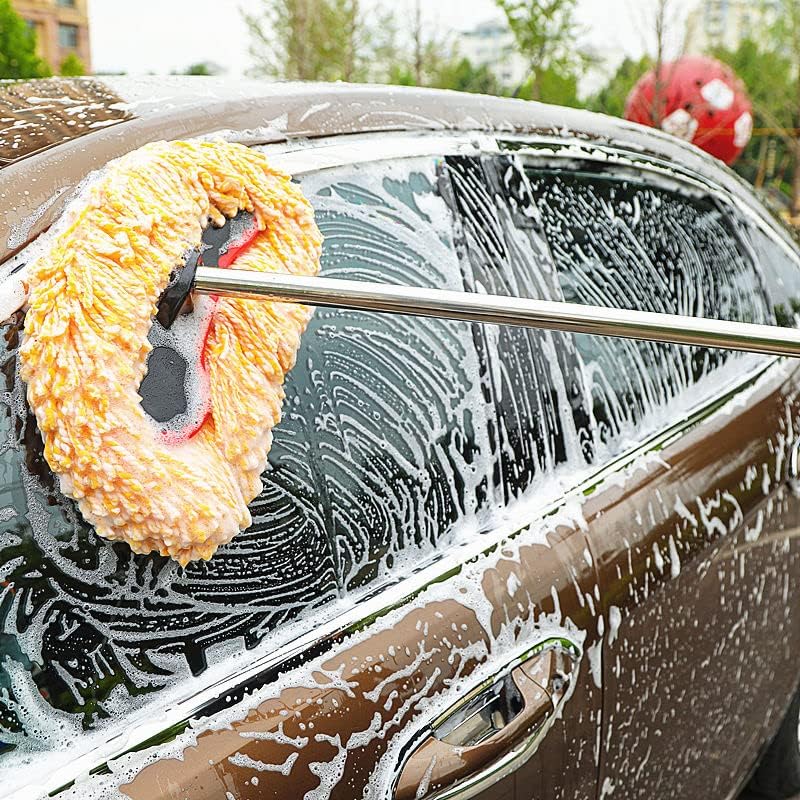 Џогер За перење автомобили долга прачка телескопски материјали За перење автомобили четка за чистење автомобили алатки За Чистење Магија Џогер