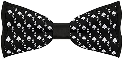 Weedkeycat Ace of Spades Poker Смешно вратоврски претходно врзани формални лак врски прилагодливи лакови печатени за мажи