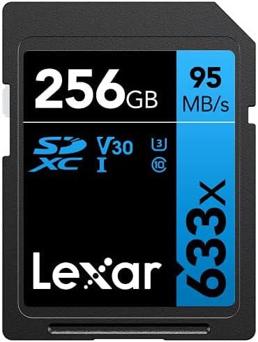 Lexar Professional 633x 256GB SDXC Uhs-I Картичка, До 95mb / S Читање, ЗА DSLR ОД Средна Класа, HD Камера, 3D Камери, LSD256CBNL633