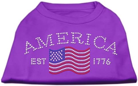 Класични американски кошули од ринестон виолетова xl