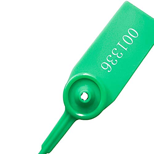 Пластична нумерирана безбедносна заптивка Повлечете ја затегната ознака за безбедност на таг со таг за тампон за заптивки за самостојно
