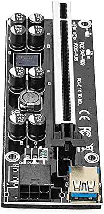 Конектори Ver009SPLUS PCI Express 1x до 16x адаптер картичка PCI -E Extender за BTC Miner Mining Computs Computs додатоци -додатоци