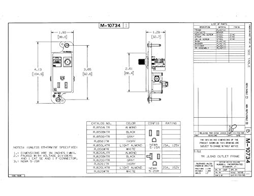 Bryant Electric RJ620WTR TradeSelect jload jload tamper отпорен мултимедијален излез со мачка. 5E Jackек и Coax F-конектор, натоварен,