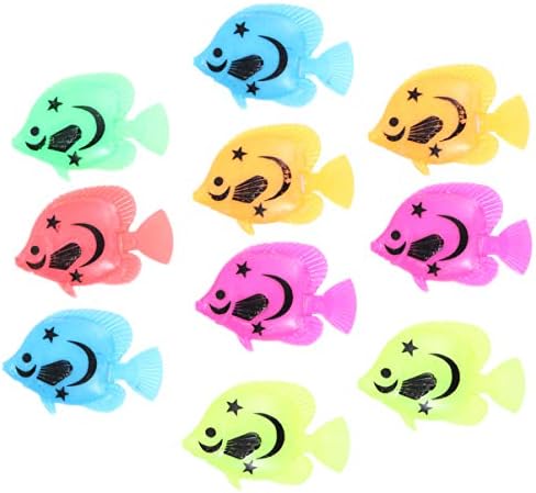 Вемун Сјај Играчки Лажни Риби Вештачки Живописни Пластични Риби, Вештачки Подвижни Лебдечки Риби За Украси На Аквариумски Резервоари