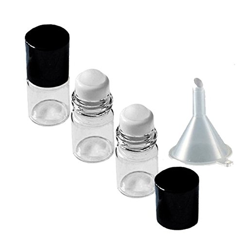 Grand Parfums Празни 1,5 ml Micro Mini Rollon Dram Dram Glass Shatles со стаклени топки со ролери - Пополнување на ароматерапија