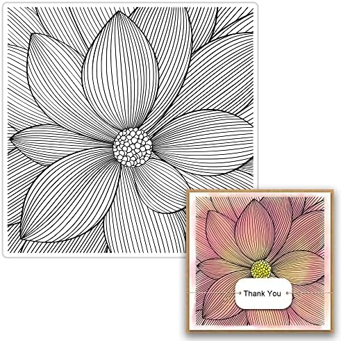 Летен цвет позадина јасни марки за правење картички и новинарство, цветни лотос силиконски марки цвеќиња цвеќиња гумени марки за скрип -книги