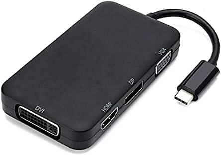 LMMDDP 4-во-1 USB-C 3.1 тип C до DP DVI 4K VGA MultiPort Cable Adapter Converter