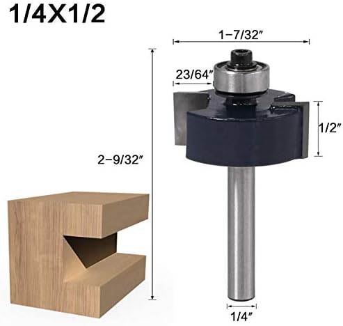 Dlltec Qinlu-CNC рутер битови 1/4 Shank 6mm Shank T тип лагери