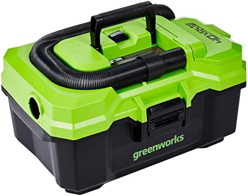 Greenworks 40V Trubrushless ™ безжичен влажна / суво продавница вакуум + додатоци, вклучени 4,0AH батерија и полнач