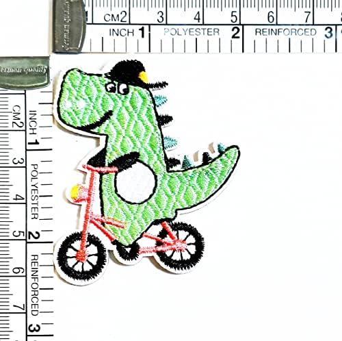 Кленплус 3 парчиња. Велосипед Патување Диносаурус Лепенка Диносаурус Цртан Филм Деца Деца Везена Апликација Занает Рачно Изработено Бебе Девојче