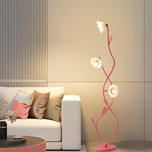 SMLJLQ вертикална 3 цвеќиња подни ламби креативна дневна соба софа странична спална соба креветчето ламба девојка инс амбиентална светлина