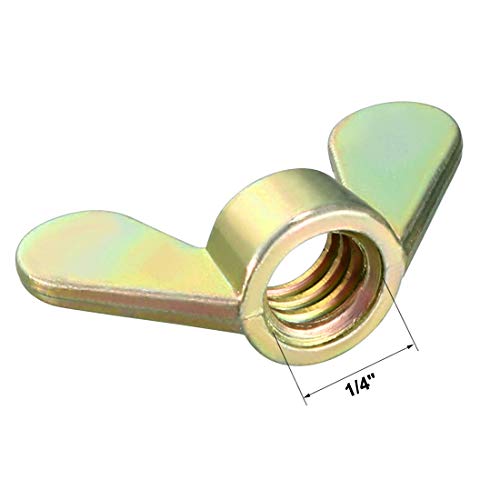 Uxcell 3/16 крилни ореви цинк обложени прицврстувачи делови завртки цимбали пеперутка орев сребрена сина боја 20 парчиња