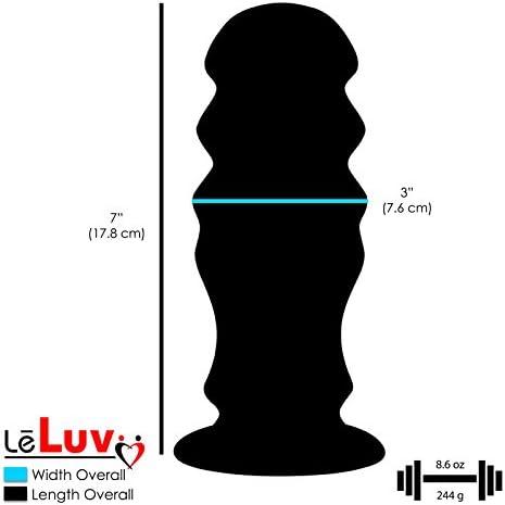 Dildo 7 инчи 6xl сјај во темниот LeLuv Smoothie 3D отпечатен над Макс 3,0 инчи