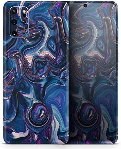 Дизајн Скинц течен апстрактна боја ремикс V24 Заштитна винил декларална обвивка за обвивка на кожата компатибилен со Samsung Galaxy S20