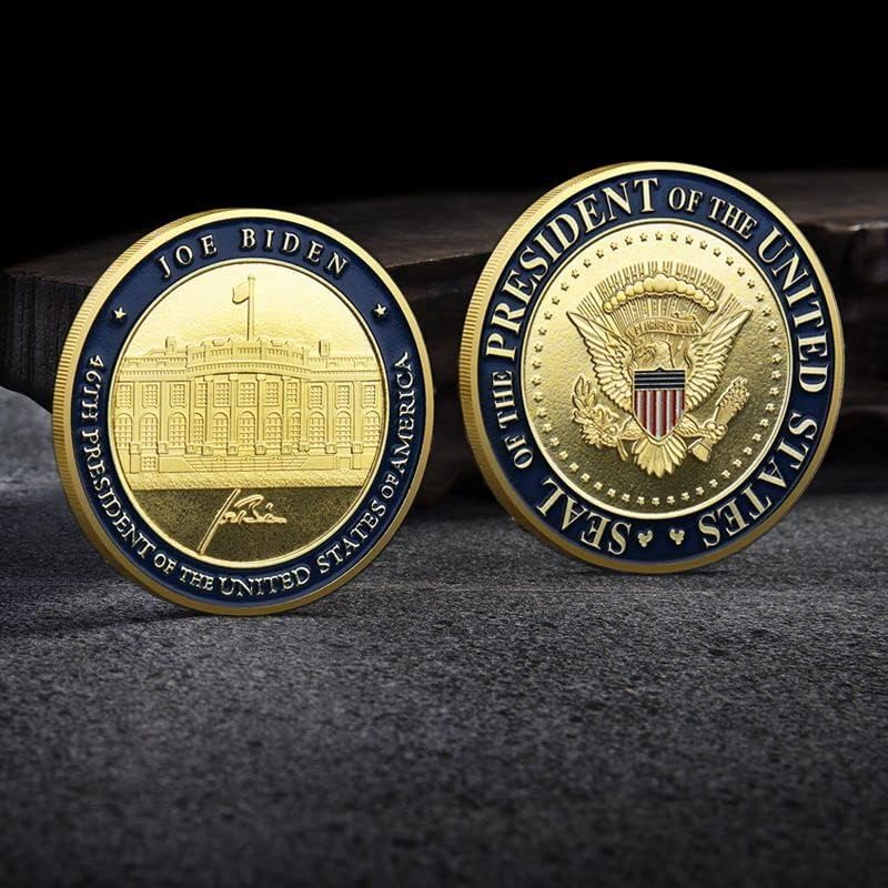 46 -ти претседател на Соединетите држави, златници со комеморативни монети, комеморативен медал за златната монета во Белата куќа