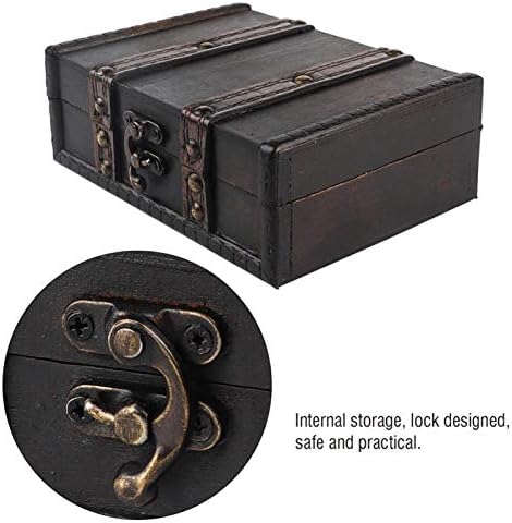 Дрвена кутија за складирање Росвола, контејнер за накит со висока јачина на материјал, десктоп украси дрво за обетки нараквица