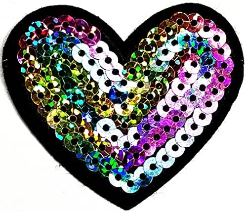 Кленплус 3 парчиња. Светки Срцеви Закрпи Срца Љубов Денот На Вљубените Срцето Железо На Апликација Мотив Лепенка Погоден За Деца ВОЗРАСНИ