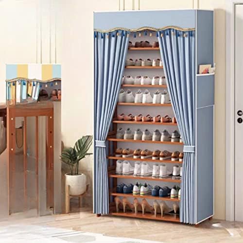 Mijie Easy Storage Shoe Rack, Standing Statebatable Cabinate Cabinate Space Space за влез, ходник и плакарот