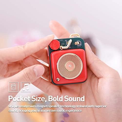 Muzen Mini Bluetooth звучник, копче метал црвен, диви GO Bluetooth преносен звучник