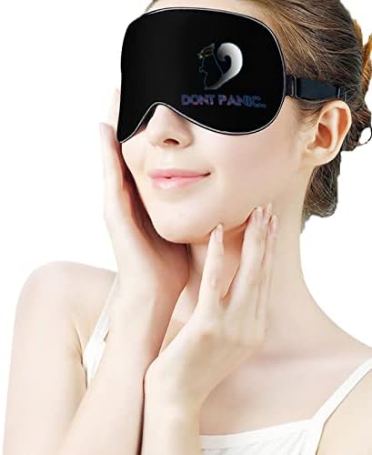 Не паничи за спиење маска за очи мекото око за блокирање на светлата заслепени со прилагодлива лента за пат за патување
