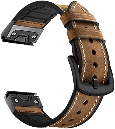 DJDLFA 22 26mm Спортски Часовник Ремен За Garmin Феникс 6 6S 6X PRO 5X 5 ПЛУС 3HR 935 S60 D2 Leуро Брзо Ослободување Кожа Нараквица