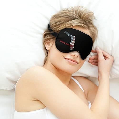 Флорида Насловна Овална Маска За Врзани Очи Ноќна Сенка За Спиење Покријте Го Ременот За Прилагодување На Очите Со Смешна Графика За Жени Мажи Една Големина