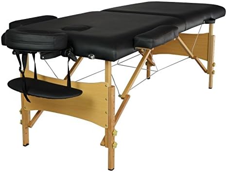 Gracelove 2 '' PAD 84 Црна преносна маса за масажа кревет w/бесплатно носење стол стол спа кревет лице лице t