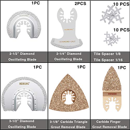 Hemunc 26 дијамантски карбид осцилирачки мултитул брзо ослободување на пила за поправка на плочки за сечила за поправка на плочки компатибилен