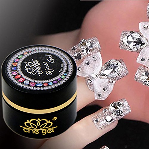 LED CHE скапоцени камења натопете 6G лепило украси за накит лепак уметност нокти налепници на ноктите за нокти