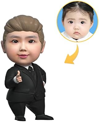 Фигура за фигури на FaceLebity Прилагодени подароци за роденден, 3,2 Целосни фигури на шеф на главата, рачно изработен персонализиран подарок бебе, модел на 3Д портрет за ?