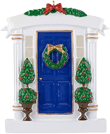 Орнамент за новогодишна елка Макора Сина врата Персонализиран подарок за домаќинство Нов украс Домаќинка Подарок на нашиот прв