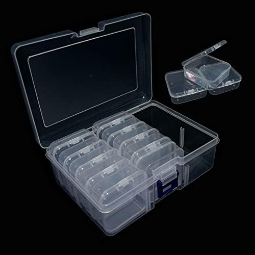 Midube Plastic Case Case Mini Clear Box Transegration Transparents Recparent Sateginular Contain Cantance Ornament Ornament