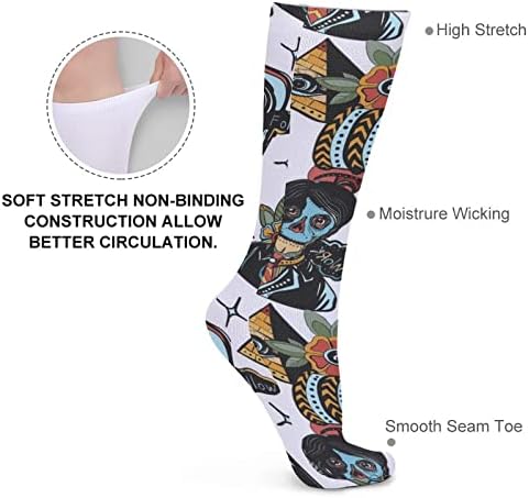 Плевел Кејт Простор Напаѓачите Шема Дебели Чорапи Новина Смешно Печатење Графички Обични Топли Чорапи Од Средна Цевка За Зима