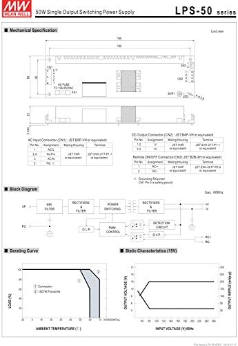 [PowerNex] Значи Добро LPS-50-48 48V 1.1 А 52.8 W Едно Излезно Прекинувачко Напојување