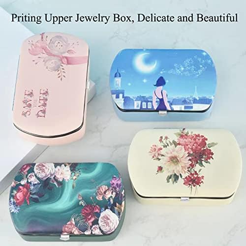Кутија за накит за патувања Xiozam Мал Организатор за накит кутија за девојки жени подарок мини накит за складирање за прстени обетки ѓердани