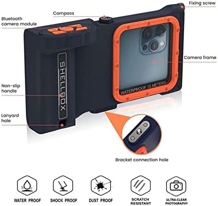 Mruozrui Bluetooth Connection 3rd Generation Diving Phone Case, Професионално куќишта за подводни фотографии од 15M/50ft за нуркање,