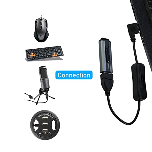 Кабел за продолжување на прекинувачот за USB тип Ц, USB, со USB десен степен машко до женски кабел за напојување USB конектор
